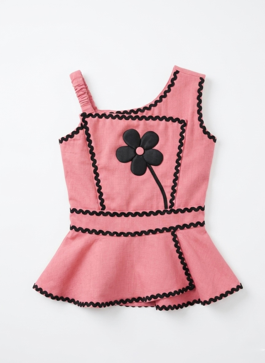 Pink Cotton Co-Ord Set for Girls