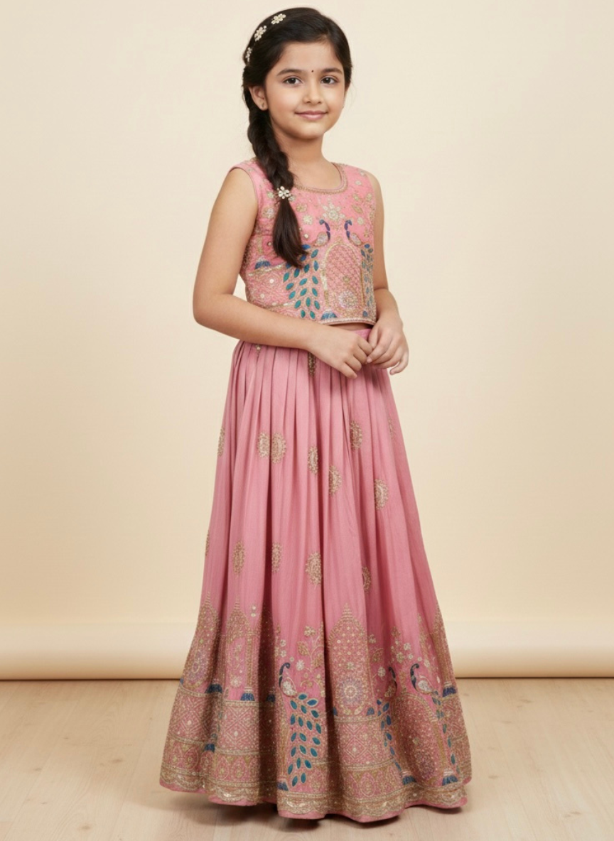 Indian Ethnic Lehenga Set (9–10 Years)