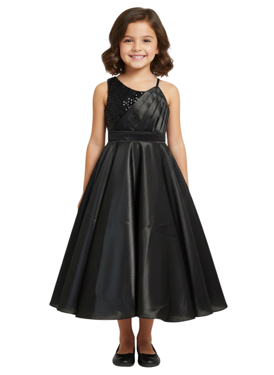 Black Party Gown (4–7 Years)