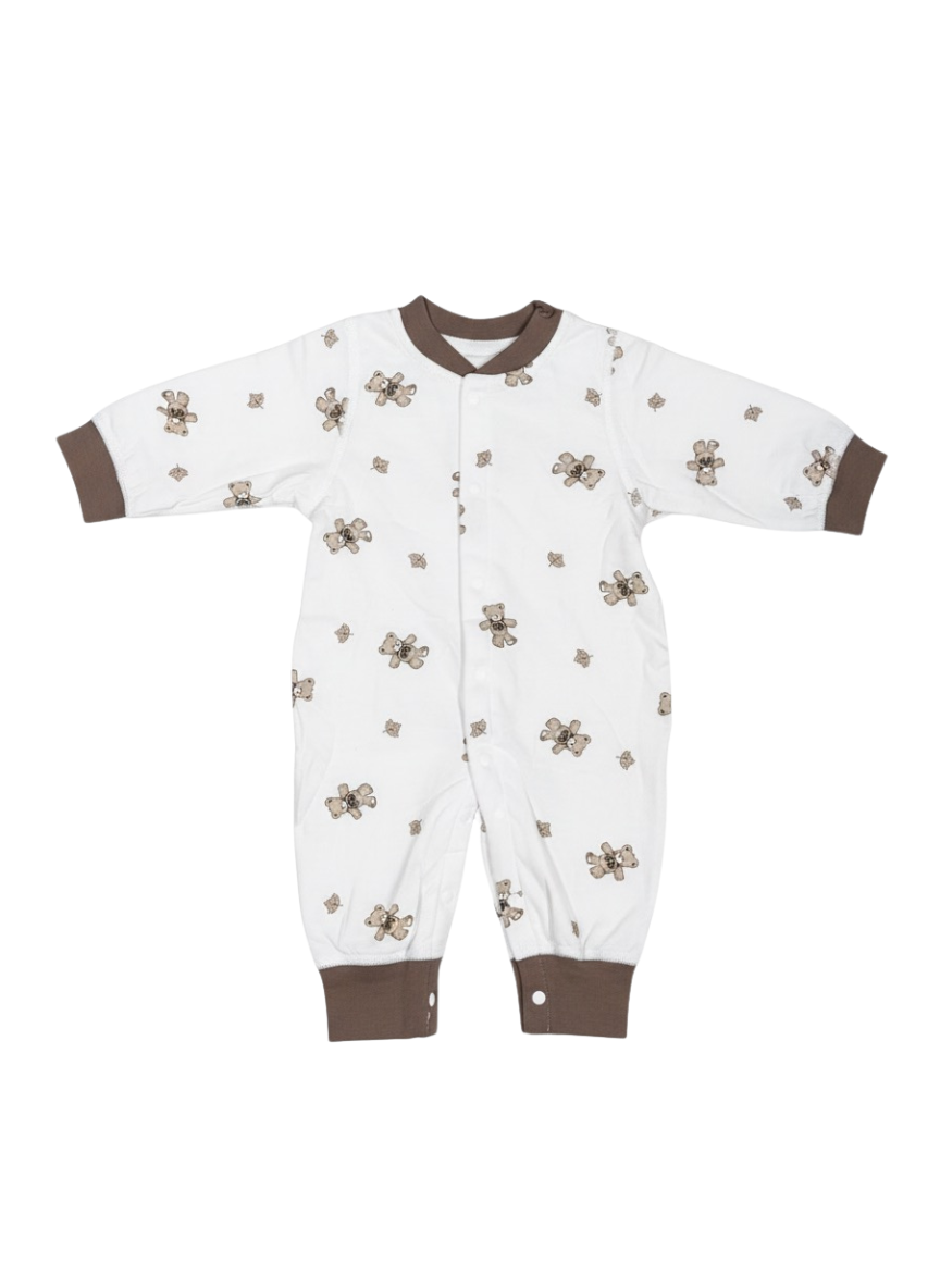 White Teddy Cotton Baby Romper