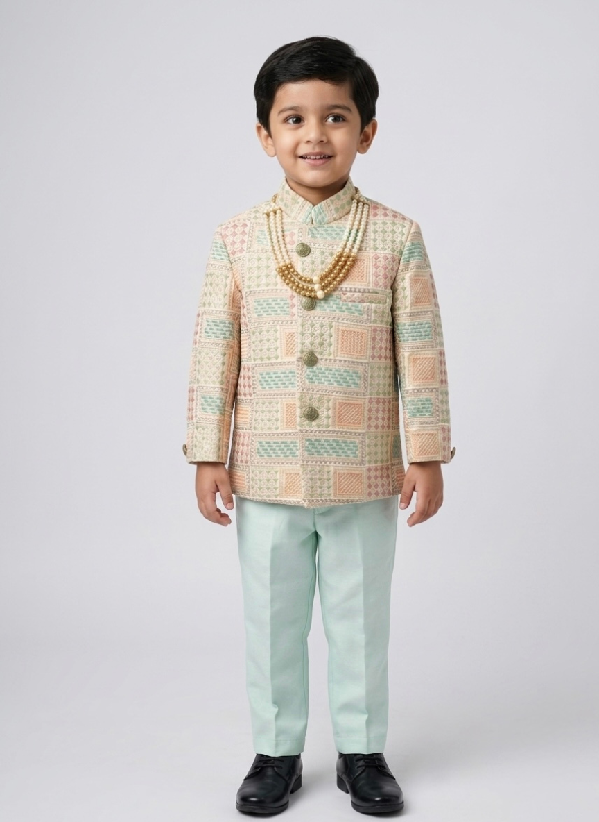 Boys Multicolor Indo-Western Set