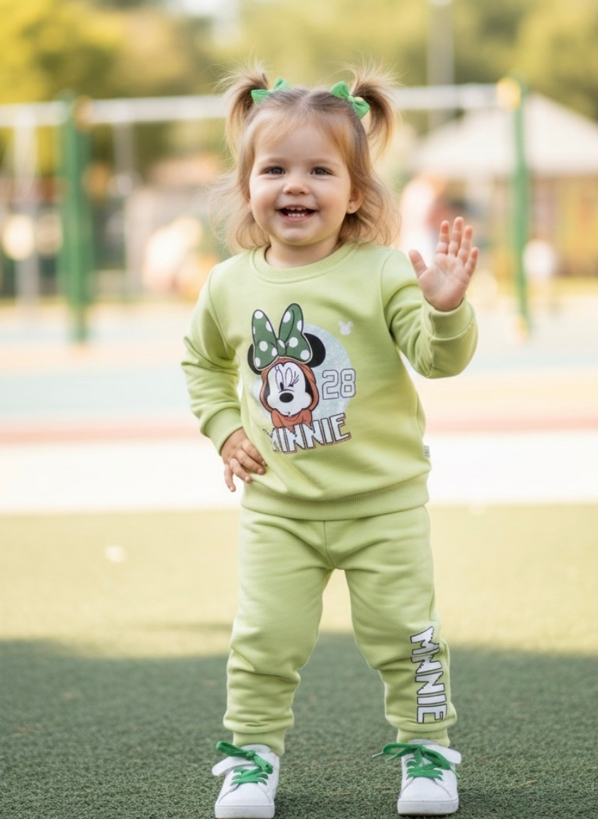 Girls Mini Mouse Fleece Co-Ord Set