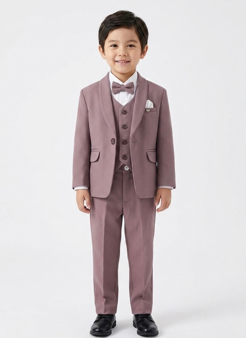 Boys Wine Coat Set