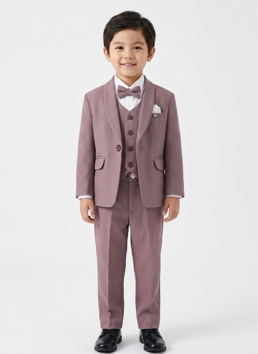 Boys Wine Coat Set