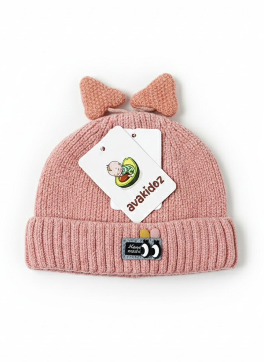 Pink Cotton Cap for Kids (1–3 Years)