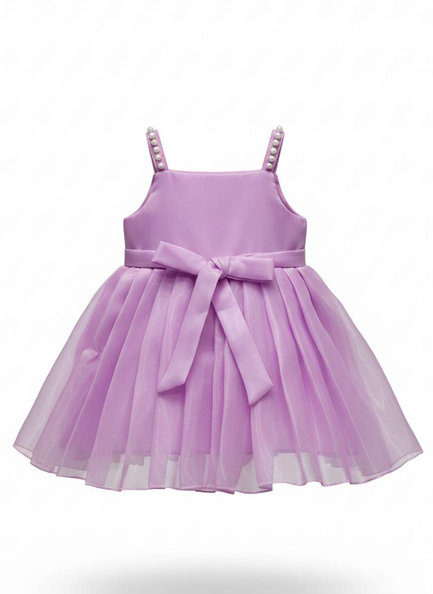 Pink Floral Party Dress (0–6 Months)