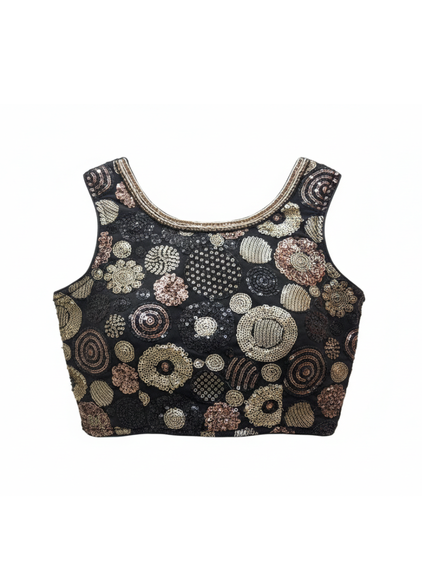 Black Ethnic Lehenga Set (5–9 Years)