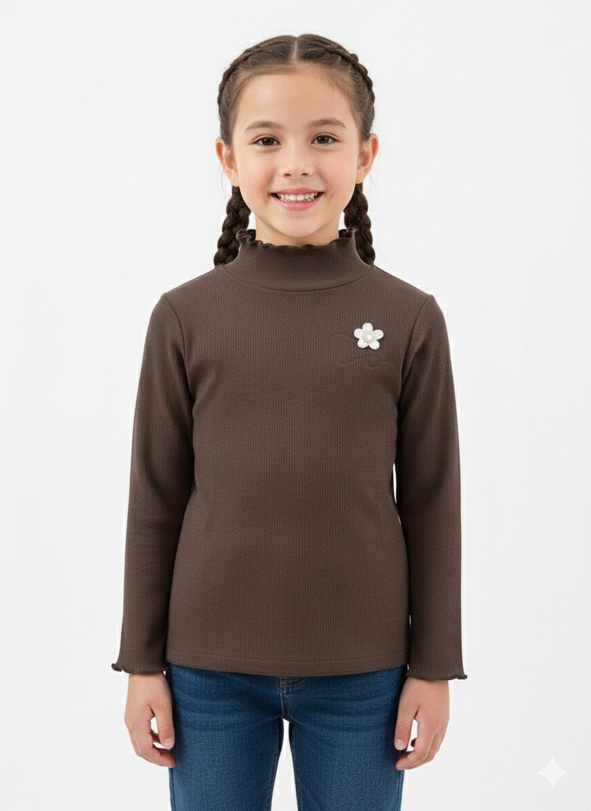 Dark Brown Thermal Skivi for Kids