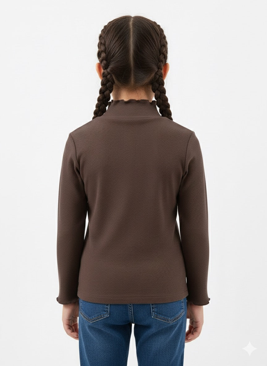 Dark Brown Thermal Skivi for Kids